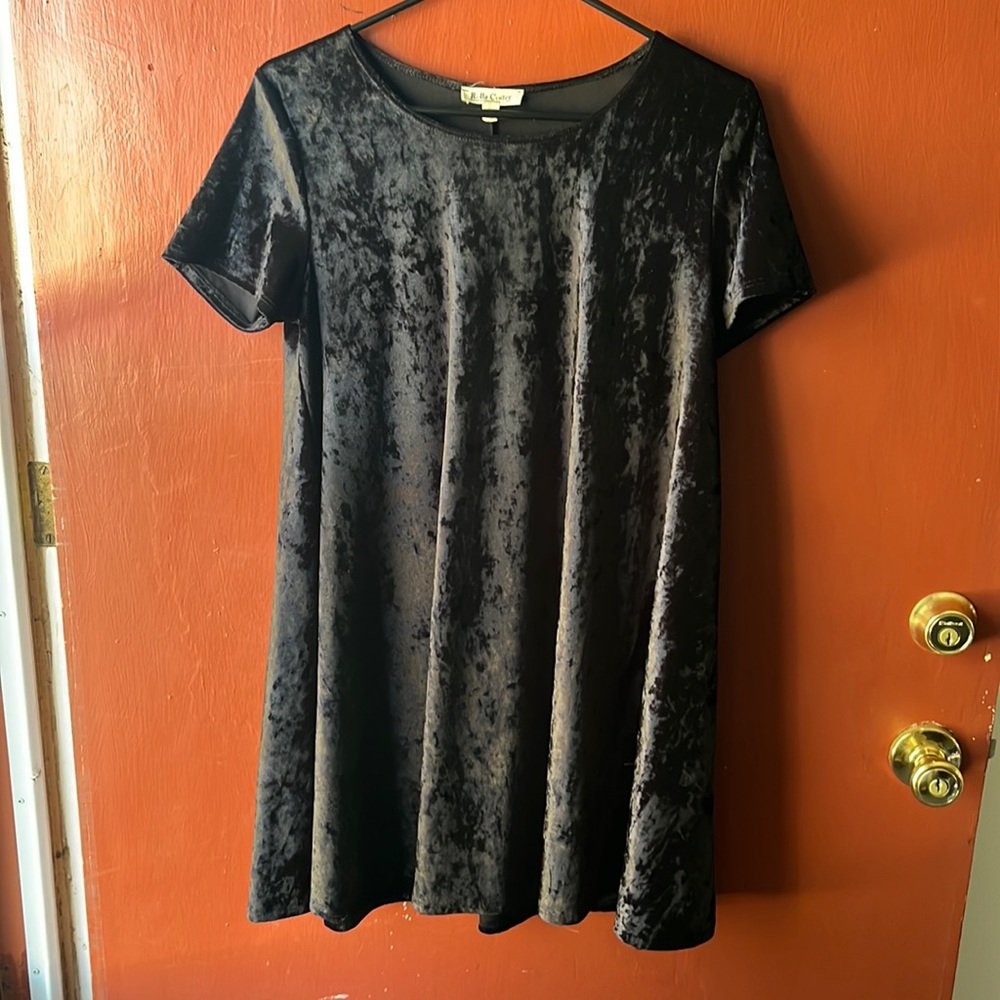 Black velvet dress shirt sleeves